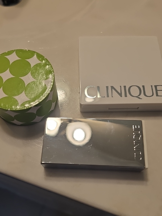 Clinique Other - Clinique White and Silver Makeup Set Of 3 Items- Compact & Mirror Case